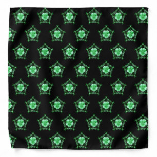 Unique Green Flower Bandana