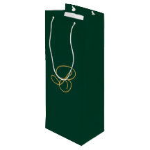 Unique Green & Gold Monogram Script Name