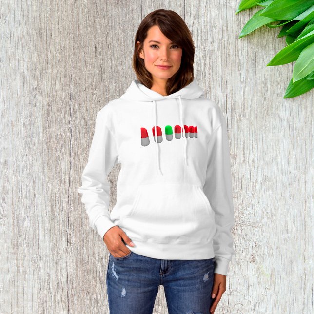 Unique Green Pill Among Red Capsules  Hoodie (Creator Uploaded)