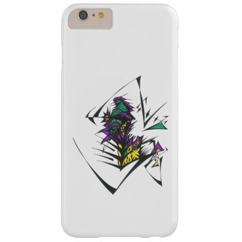 Unique Green Purple Yellow Black White Abstract Barely There iPhone 6 Plus Case