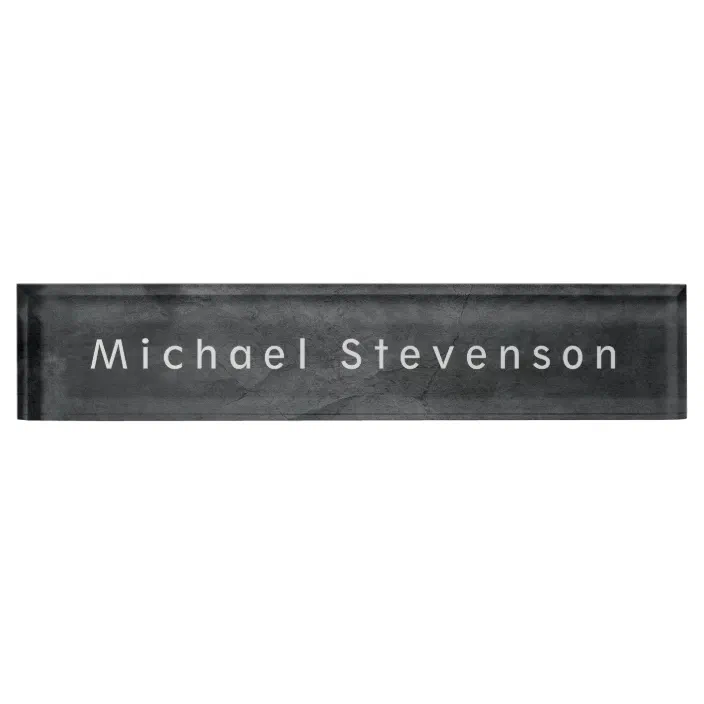 Unique Grey Elegant Modern Minimalist Design Name Plate Zazzle Com