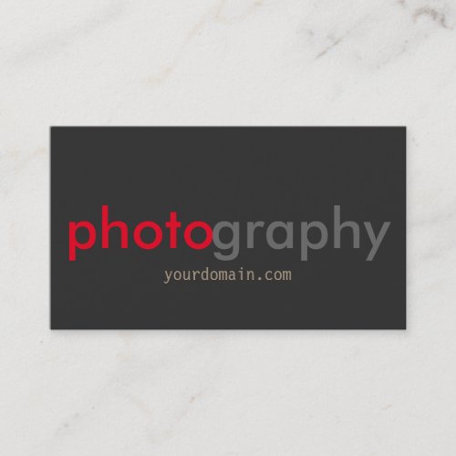 Unique Grey Red Photographer Artist Business Card