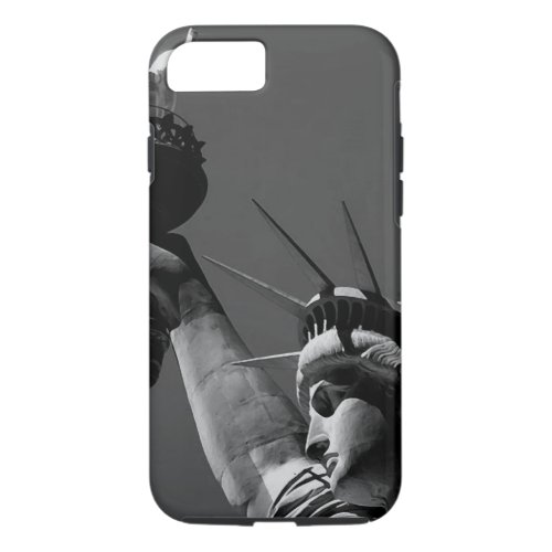 Unique Grey Tones Statue of Liberty iPhone 7 Case