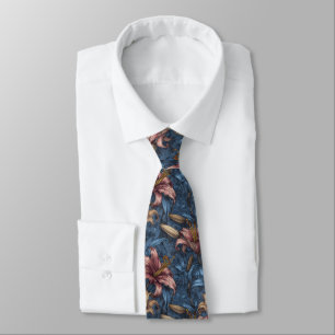 Unique Groomsman Gift Lilies Neck Tie