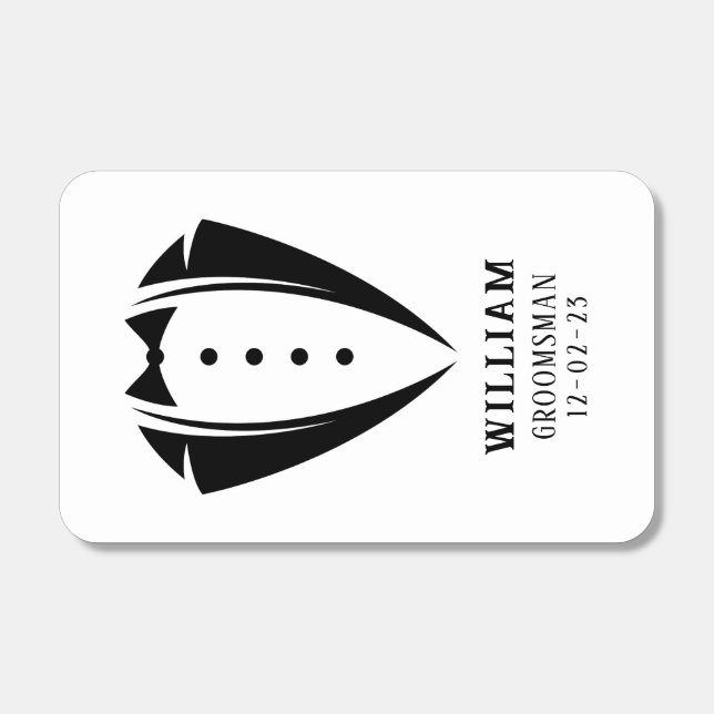 Unique Groomsmen Gifts | Black Wedding Tuxedo  Matchboxes (Front)