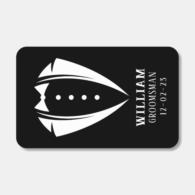 Unique Groomsmen Gifts | White Wedding Tuxedo Matchboxes (Front)