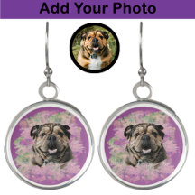 Unique Grunge Pink Lilac Bulldog Dog Lover Photo