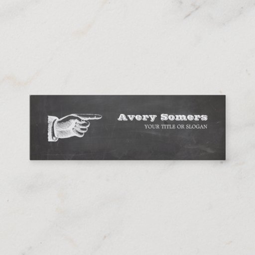 Customizable Unique Grunge Style Vintage Small Black Business 1 Business Cards