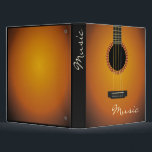 Unique Guitar Music 3 Ring Binder<br><div class="desc">A modern music themed binder template, showing the front part of a guitar. This binder is ideal for everything music related. Use it for school, music lesson plans or maybe your lyrics collection. Feel free to customize and personalize it further by clicking the "customize it" button. Add or change template...</div>