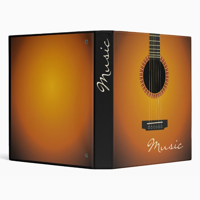 Unique Guitar Music 3 Ring Binder (Background)