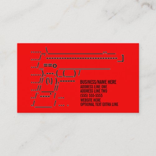 Unique Gun Graphic Business Cards