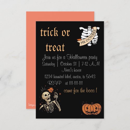 Unique Halloween party Invitation