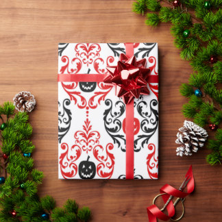 Unique Halloween Pumpkin Pattern Wrapping Paper