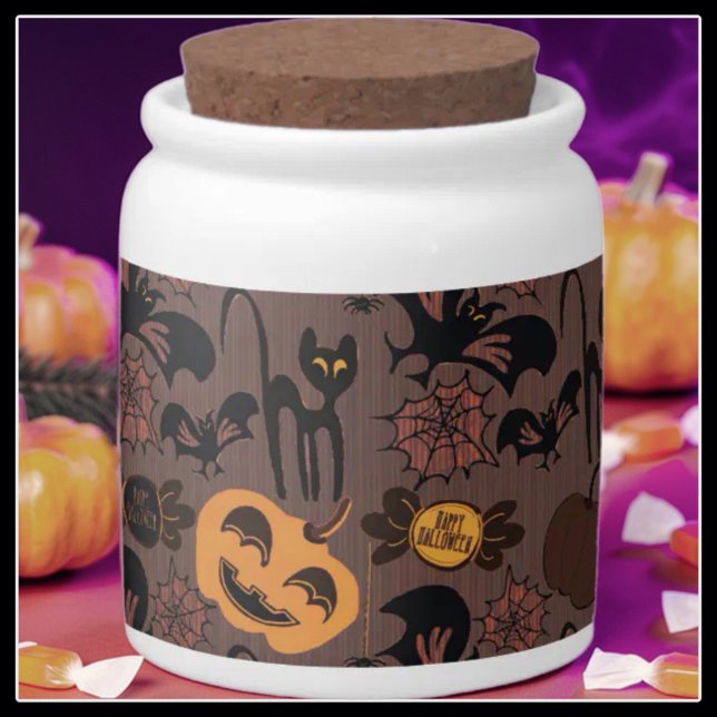 Unique Halloween Spooky Pattern Candy Jar (Creator Uploaded)