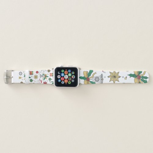 Unique Hand Dawn Christmas Doddles Design Apple Watch Band