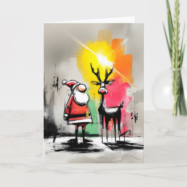 Unique Hand Drawn Christmas Cards (Front)