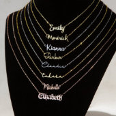 Unique Handmade Gold Name Chain Necklace (Multiple)
