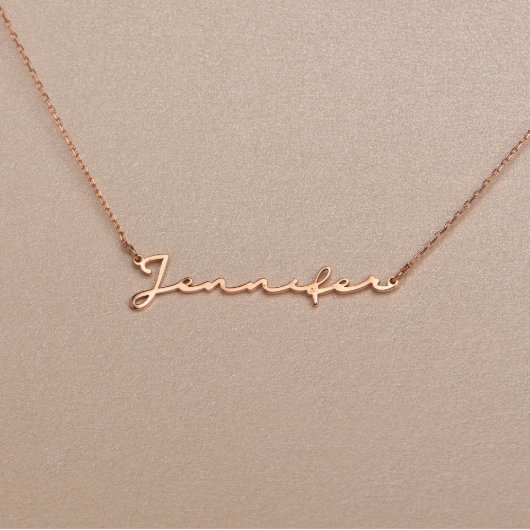 Unique Handmade Gold Name Chain Necklace (Finish)
