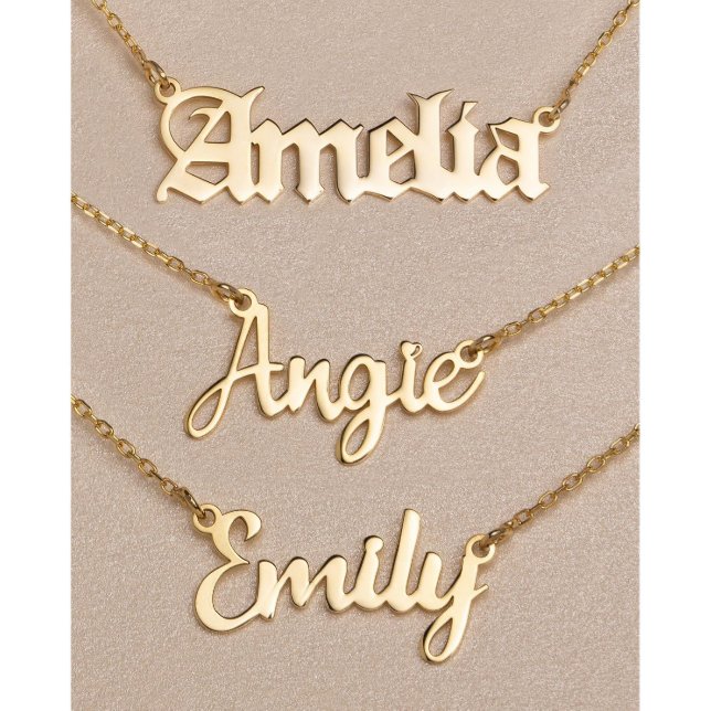 Angie name store necklace