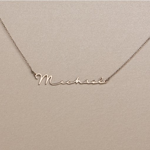 Unique Handmade Gold Name Chain Necklace Zazzle