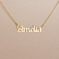 Unique Handmade Gold Name Chain Necklace