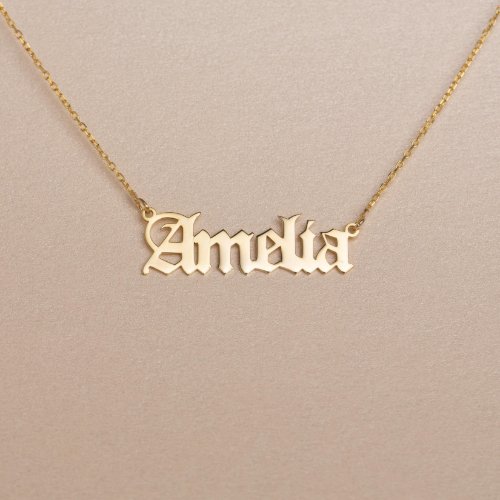 Unique Handmade Gold Name Chain Necklace