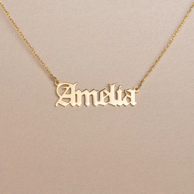Unique Handmade Gold Name Chain Necklace Zazzle