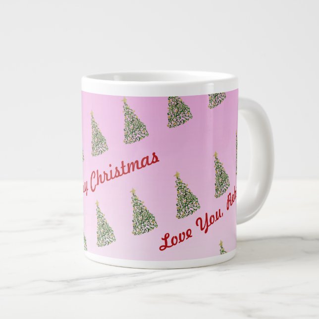 Unique Handpainted Christmas Tree  Specialty Mug (Front Right)