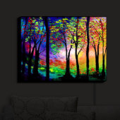 Unique Hanging Illuminated LED Wall Art  (Front)