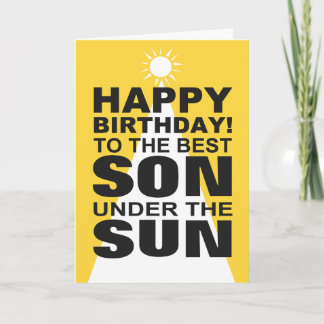 unique happy birthday wish to son card