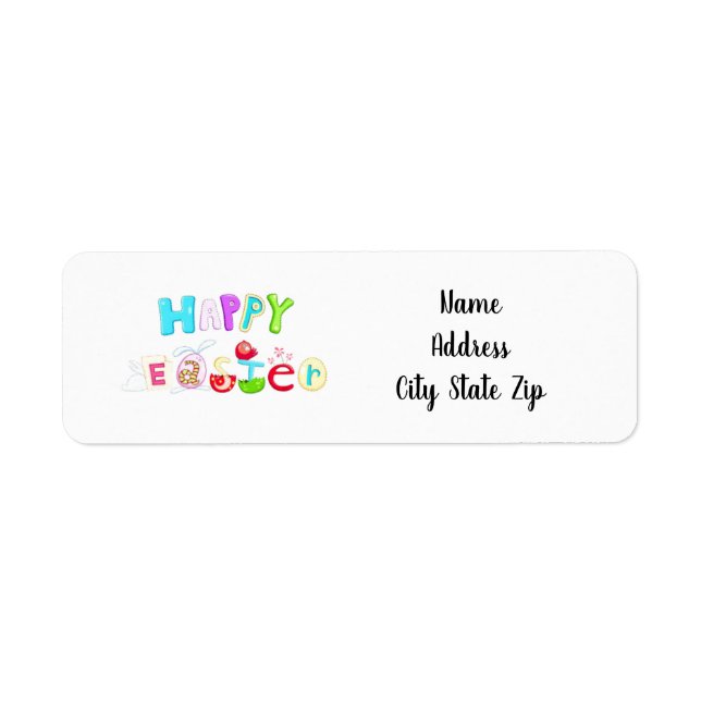 UNIQUE **HAPPY EASTER** *ADDRESS LABEL* LABEL (Front)