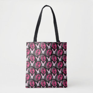 Unique Happy Easter Pattern Tote Bag
