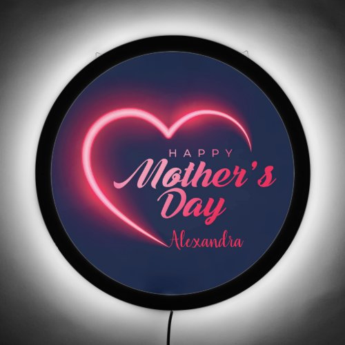 Unique Happy Mothers Day Pink Neon LED Sign