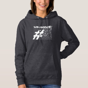 Unique Hashtag Typography Hoodie