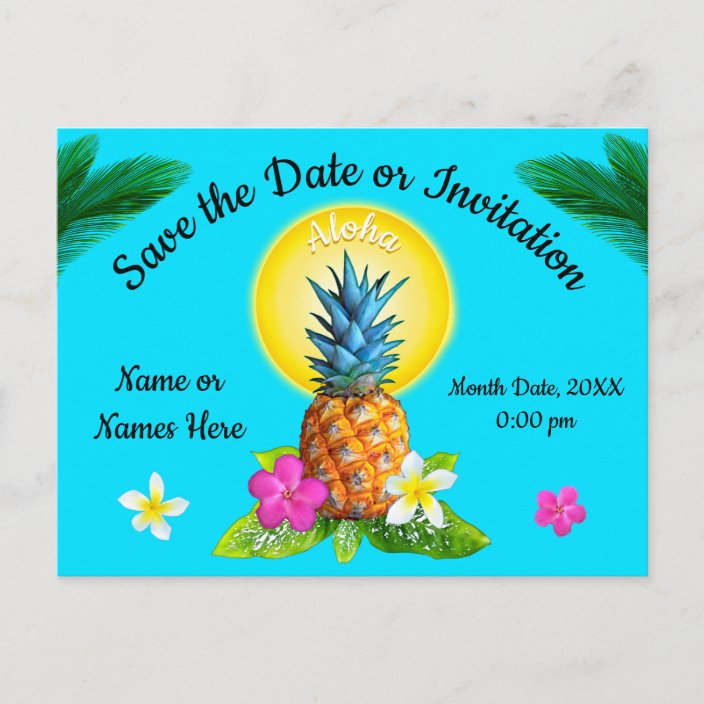 Unique Hawaiian Save The Date Cards Any Occasion Announcement Postcard Zazzle Unique Hawaiian Save The Date Cards