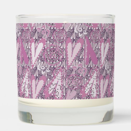 Unique heart pattern style scented candle