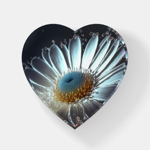 Unique Heart shape flower Paperweight