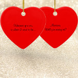 Unique Heart Wedding  Proposal Idea Ornament at Zazzle