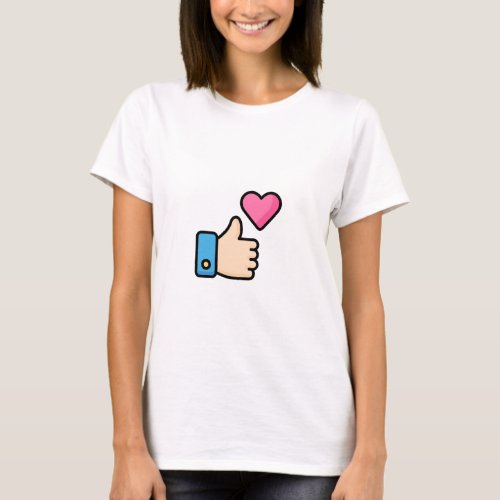 unique heart with thamp T_Shirt