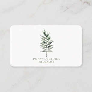 Unique Herbalist Naturopath Botanical Leaves Business Card