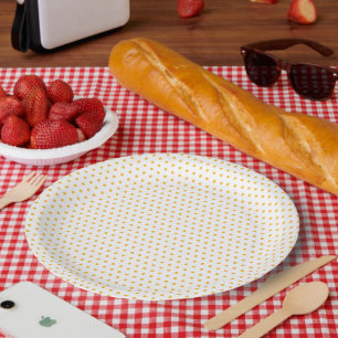 Unique Hip Summer Polka Dots Pattern Paper Plates