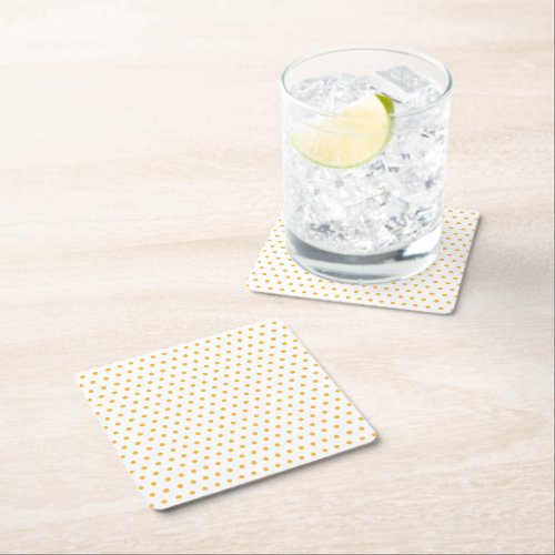 Unique Hip Summer Polka Dots Pattern Square Paper Coaster