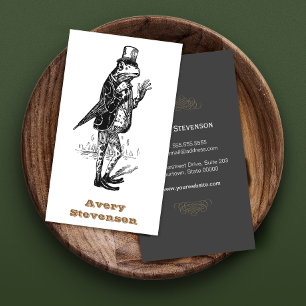Unique Hipster Vintage Gentleman Frog Business Card