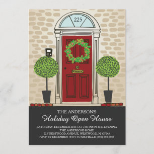 Unique Holiday Open House Party Invitation