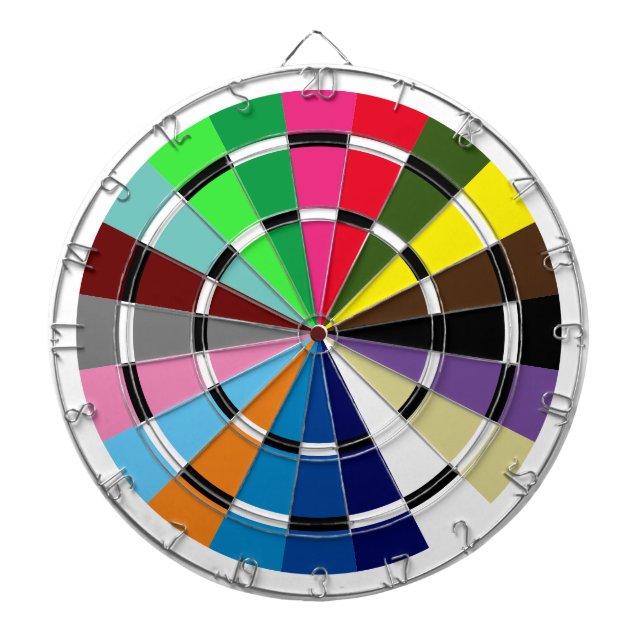 Unique Horse Racing Saddle Cloth Colors Dartboard (Front)