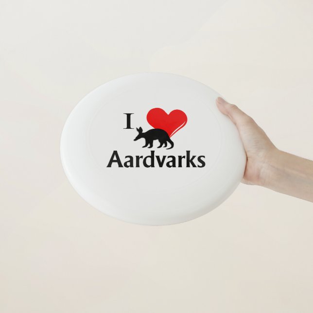Unique I Heart Aardvarks  Wham-O Frisbee (In Hand)