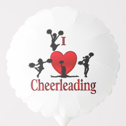 Unique I Heart Cheerleading Balloon