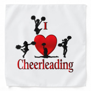 Unique I Heart Cheerleading Bandana