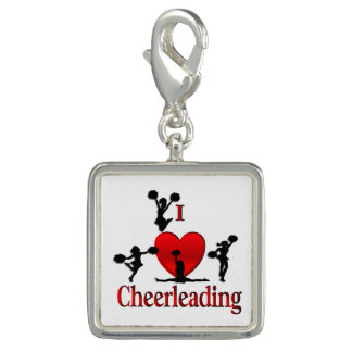 Unique I Heart Cheerleading Charm