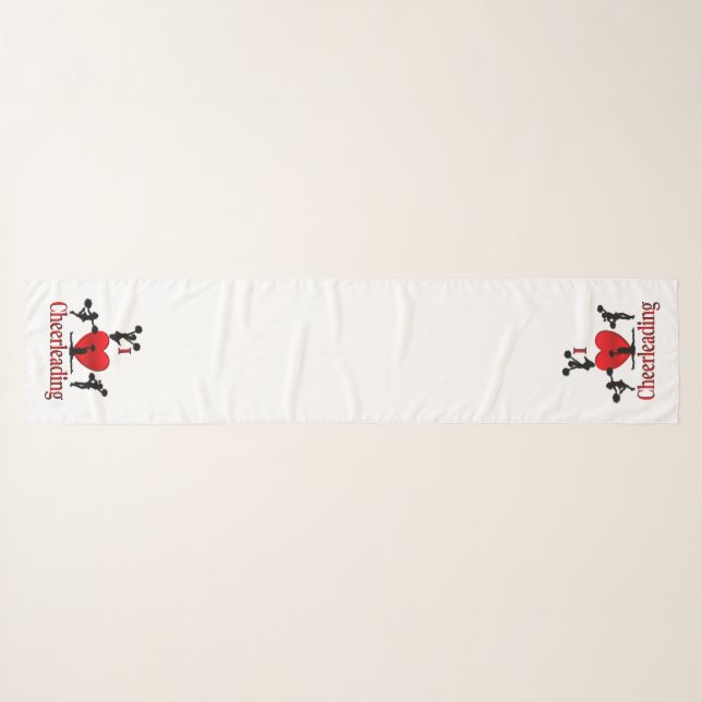 Unique I Heart Cheerleading Chiffon Scarf (Front (Horizontal))